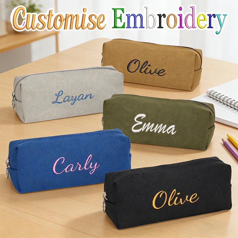 

Customised embroidery/Standard style 2 options，High-quality Oxford cloth clutch, pencil case, back-to-school season, great gift!
