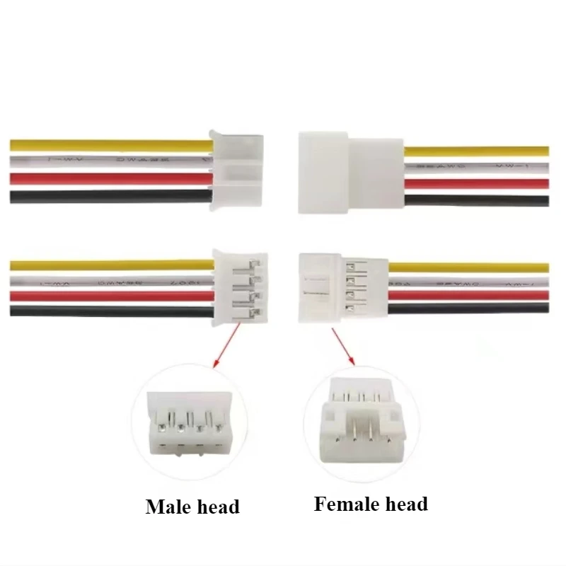 5/10/50Pcs/lot JST PH2.0 Extension Line 2/3/4/5/6Pin PH 2.0mm Male To Female Connector With Cable Length 10/20/30cm 26AWG
