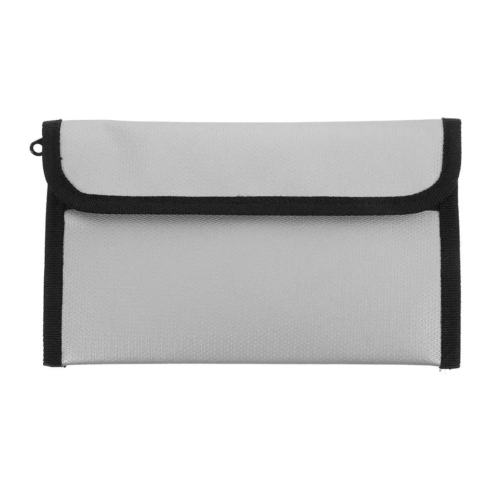 High Temperature Resistant Fireproof Document Bag Zipper Closure Multi-Functional Fireproof Envelope Holder Square