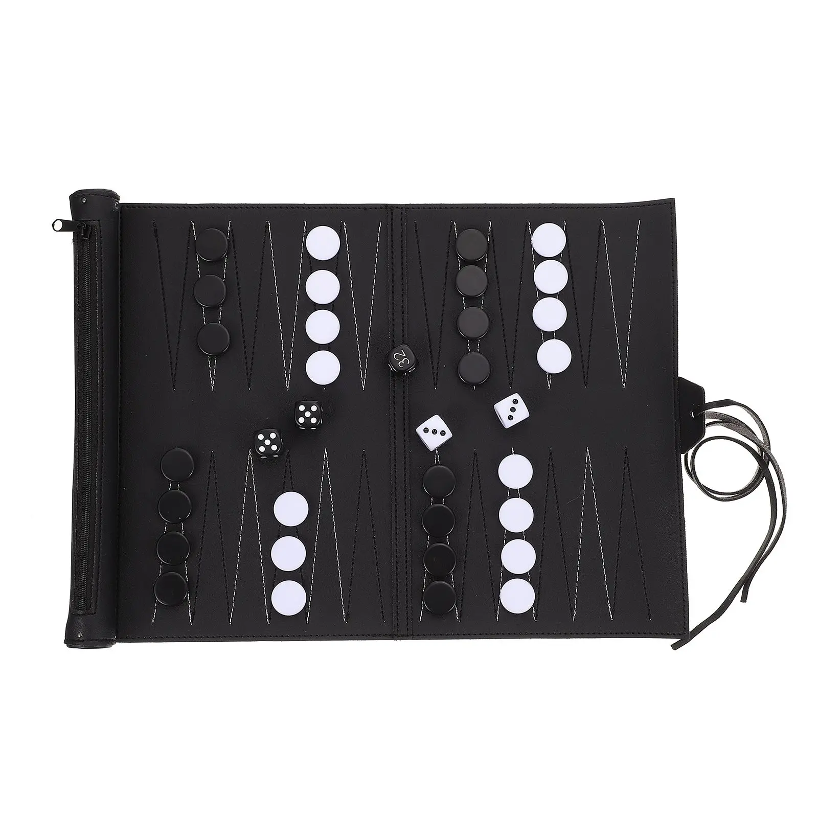 

Chess Board Double Land Chessboard Backgammon Game Portable Accessories Pu
