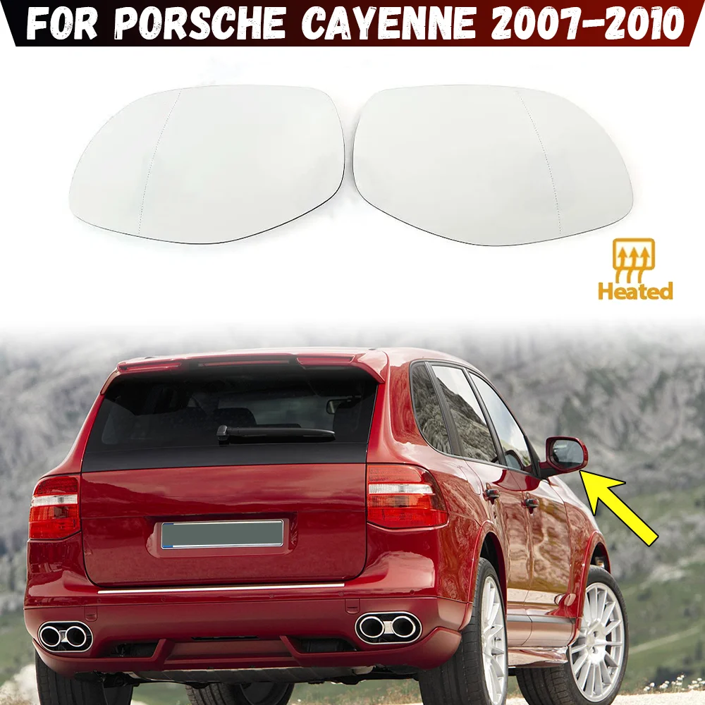

Rearview Heated Wing Mirror Glass For PORSCHE CAYENNE 957 2007 2008 2009 2010 Wide Angle Rear View Auto Part