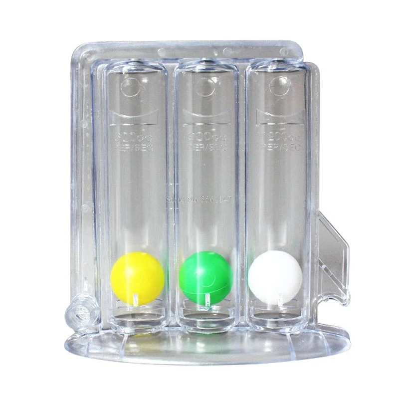 Three-ball Apparatus Vital Capacity Breathing Trainer Incentive Spirometer Lung Breathing Exerciser Rehabilitation Training