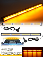 13 Inches LED Strobe Light Bar COB Strobe Flashing Light 12V 24V Traffic Advisor Strobe Light Bar LED Warning Traffic Direction