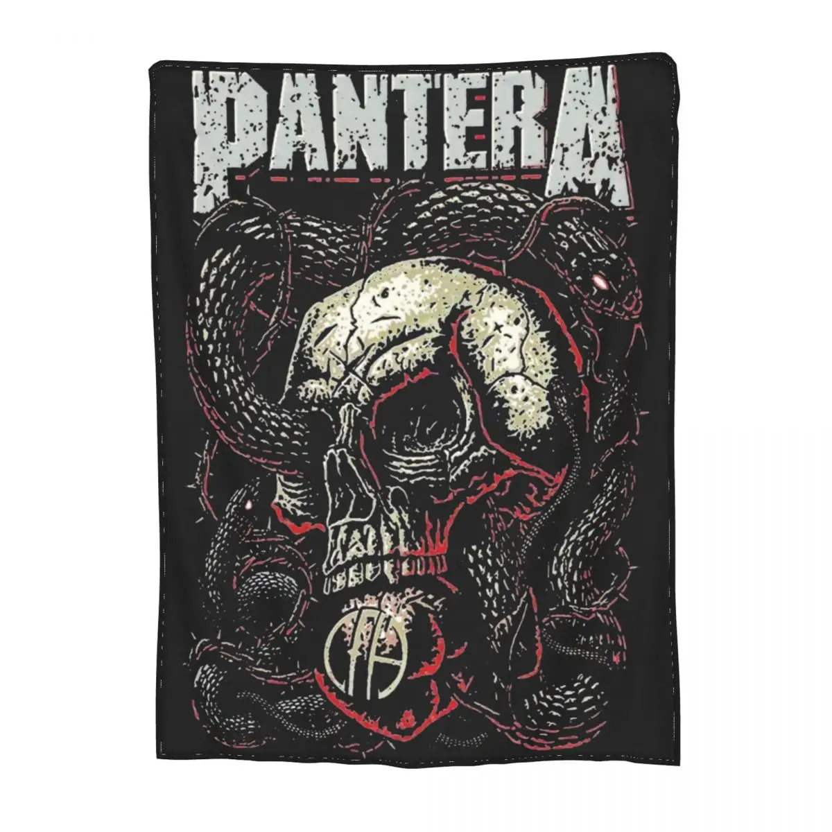 Comfortable Pantera Heavy Metal Band Blanket Stuff Room Decorative Snake Eye Skull Throws And Blanket Ultra-Soft Flannel for Car