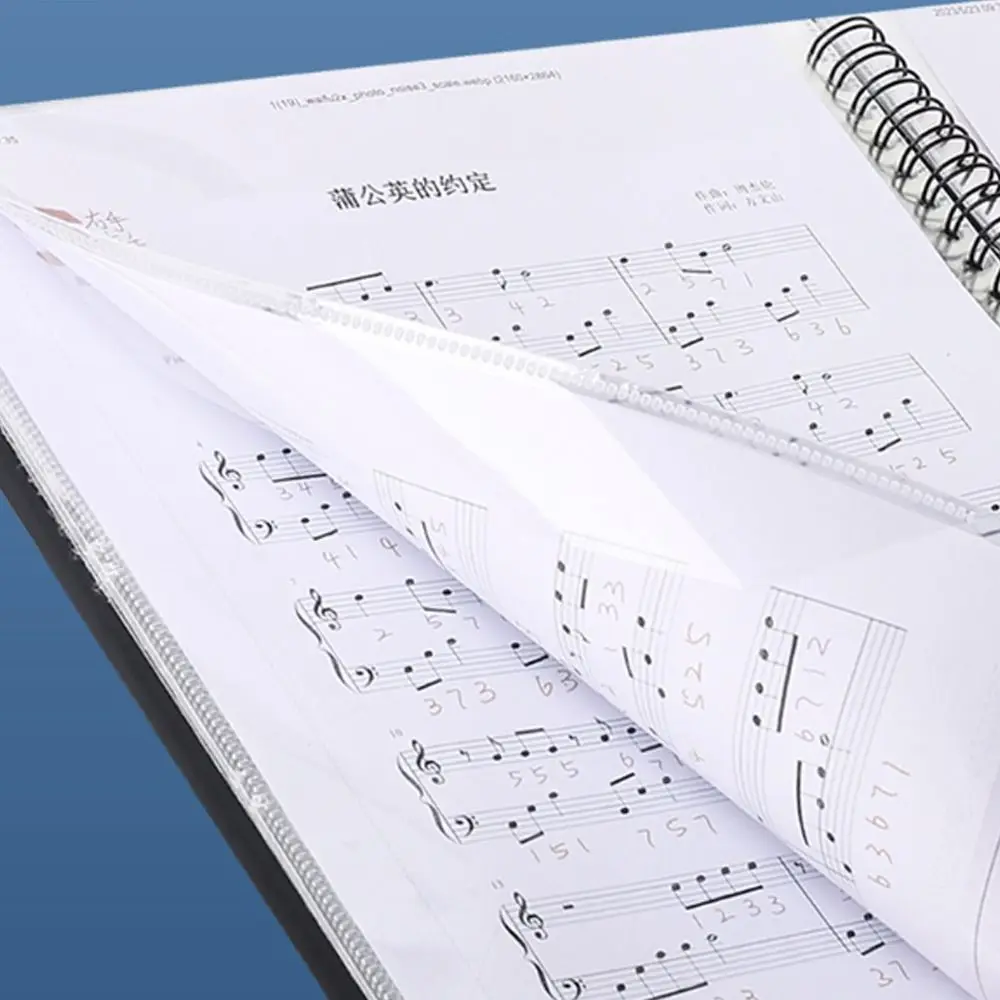 Cover Folder A4 Sheet Music Folder Fashionable Creative Loose Leaf Notebook Waterproof Durable Budget Binder Student