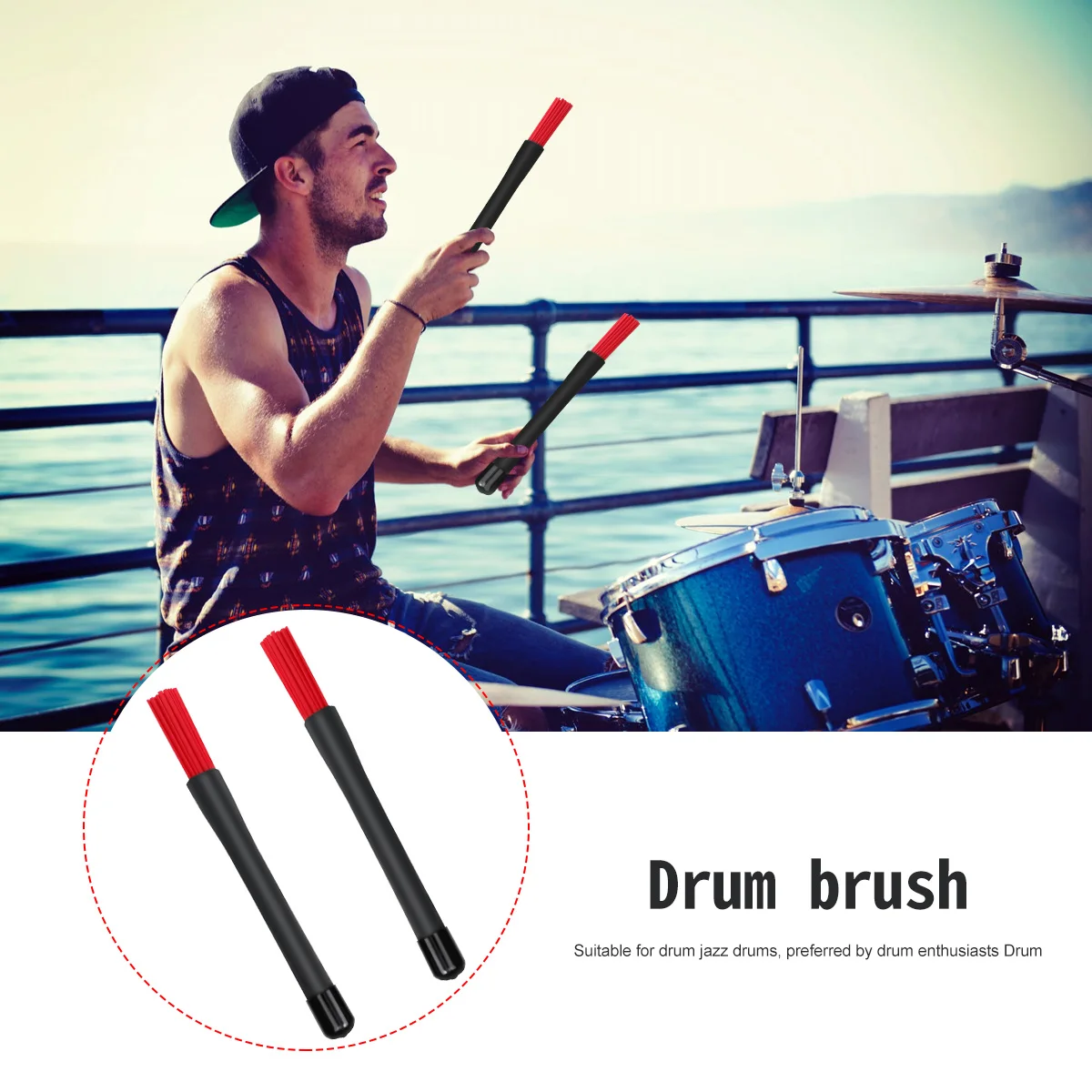 مجموعة طبلة أداة قرع عصا طبلة حمراء للملحقات #3