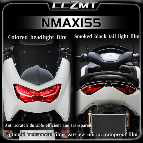 Para YAMAHA NMAX155 N-MAX155 nmax155 2020-2022 película de faro luz trasera negra ahumada accesorios de película protectora transparente