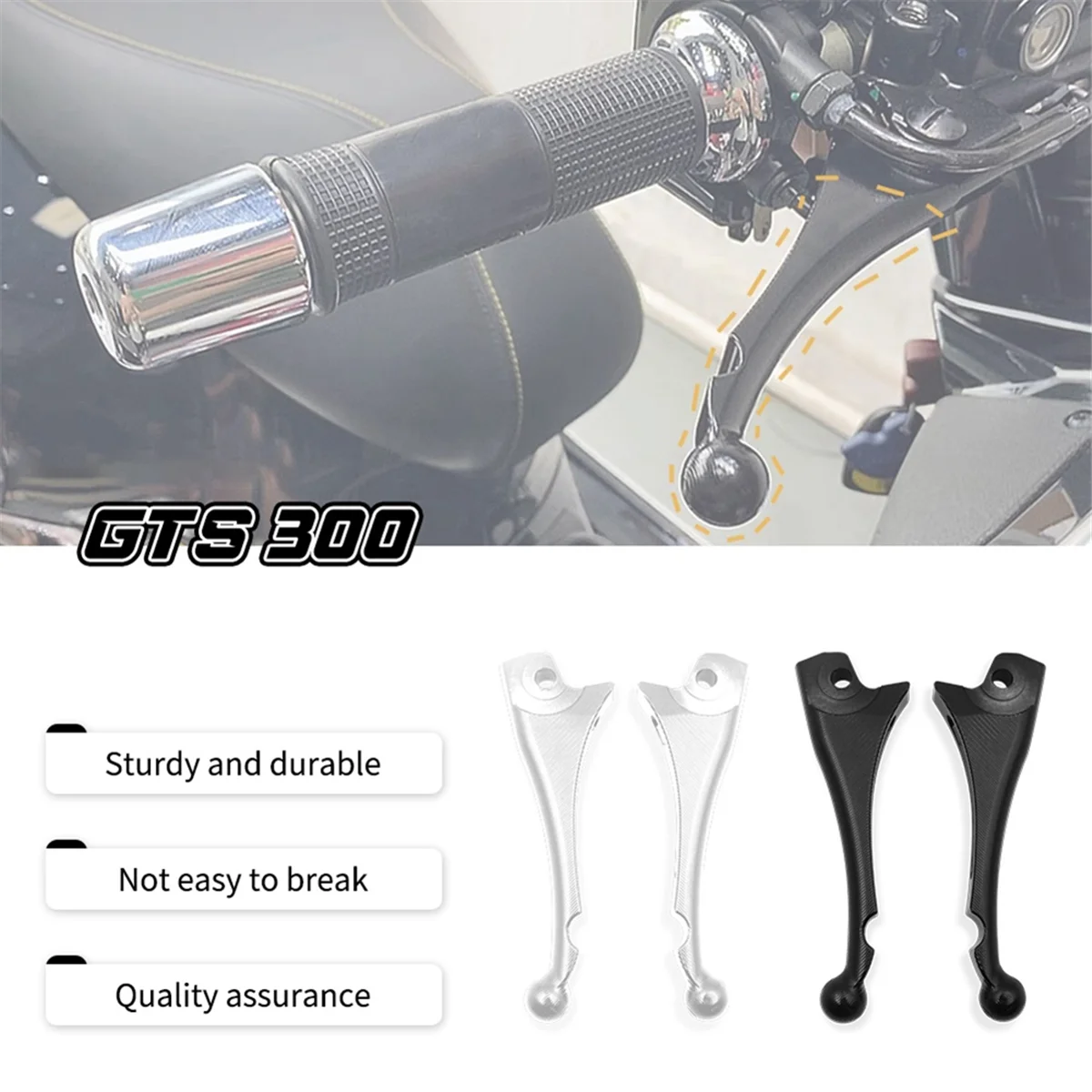 Motorcycle Brake Clutch Levers Motorcycle Handlebars for VESPA GTS 300 2023-2024 Motorcycle Accessories Black