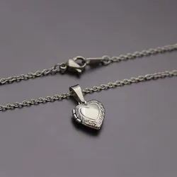 Customize Picture Name Women Necklaces Heart Locket Pendant Family Image Personalized Anniversary Gift