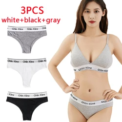 3 Pcs Mixed Colors Female Sexy Yoga Briefs 100% Pure Cotton Seamless Briefs Low Waist Briefs