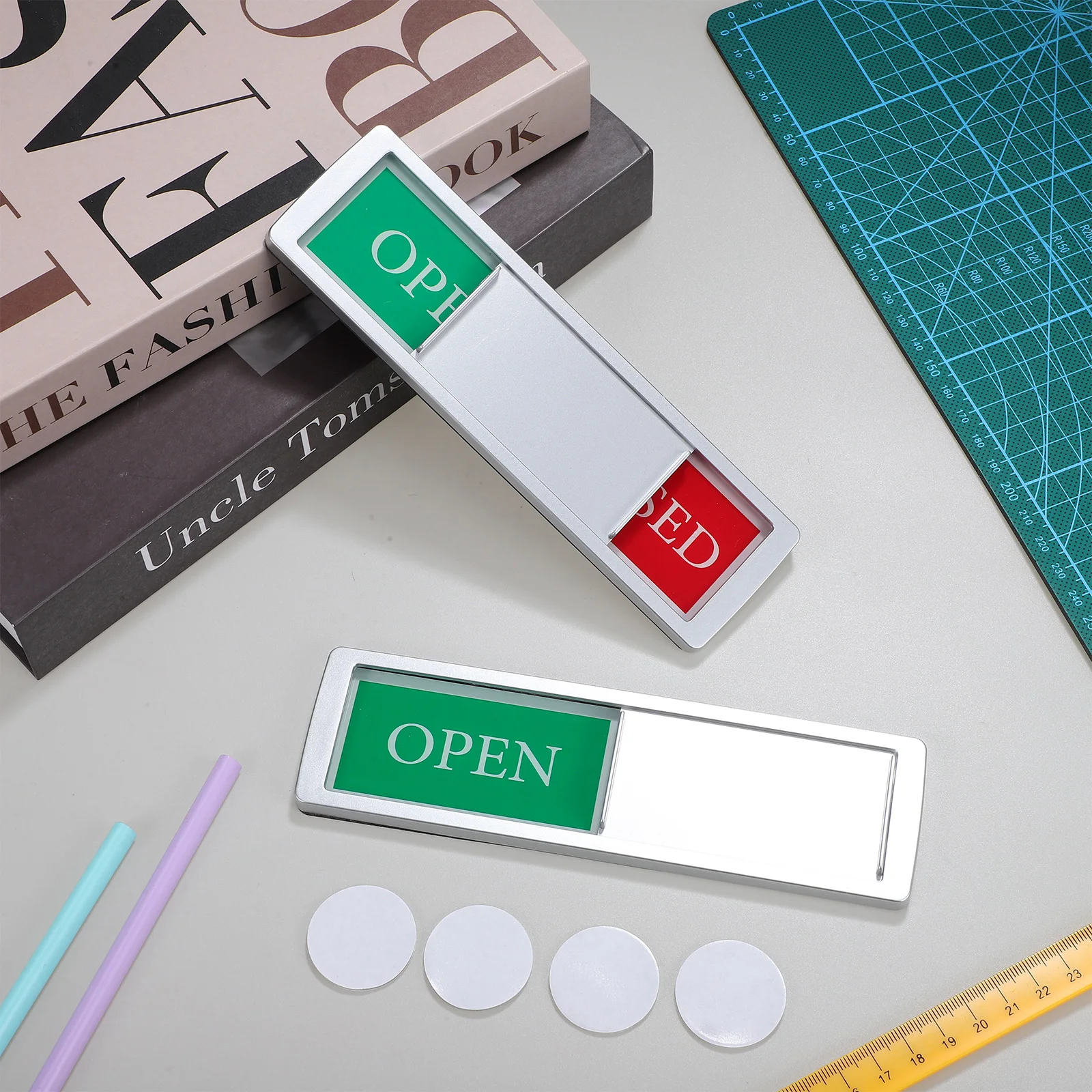 2 قطعة علامات غسالة الصحون المغناطيسي انزلاق مفتوح مغلق مؤشر الاكريليك النفط مقاومة الخصوصية لافتة لغسل مكتب المنزل