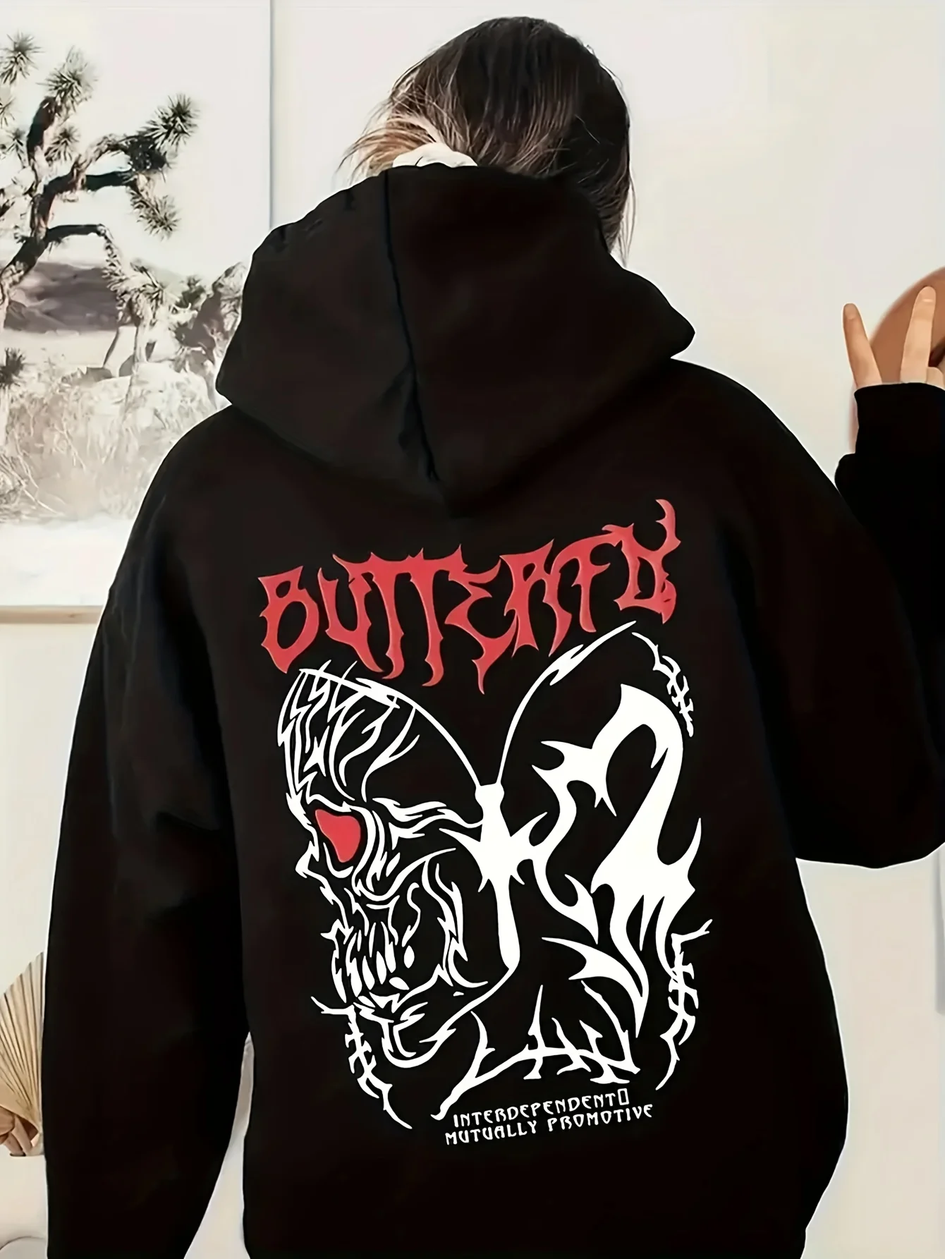 

Gothic Graphic Print Autumn and Winter Men's and Women's Hoodies Casual Loose Outdoor Street Sports Training Brand Fashion Trend