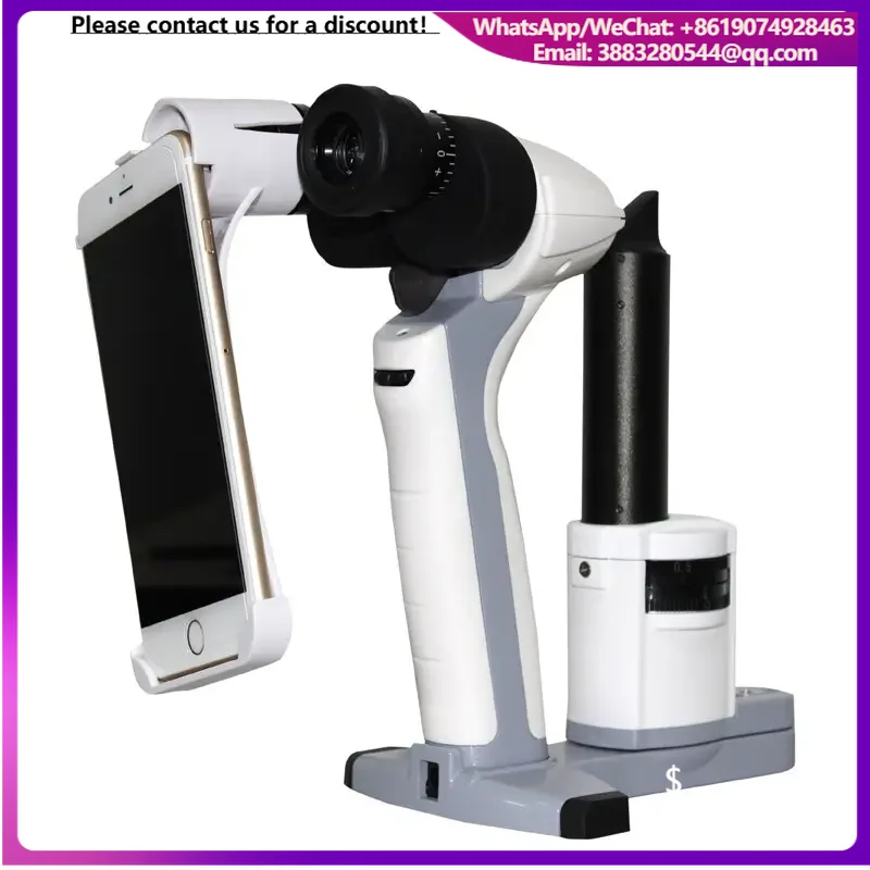 Portable Handheld Slit Lamp Microscope Ophthalmic Equipment 2 Steps Hand Held Portable Slit Lamp Biomicroscope With LED Bulb