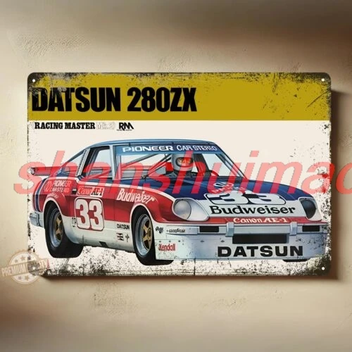 Datsun 280zx Racing Car Metal Poster - Sign 20x30cm SHUI