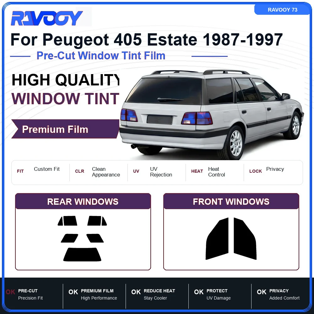 premium-pre-cut-window-tint-for-peugeot-405-estate-1987-1997-front-rear-windows-uv-heat-rejection-privacy-film