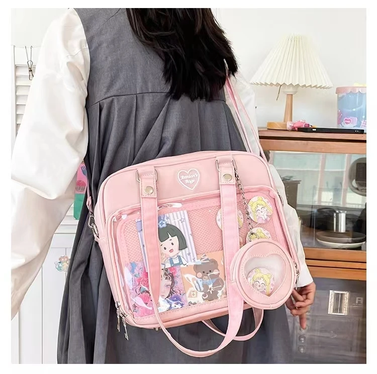 Frauen japanischen Stil Trend kawaii Süßigkeiten Farbe große Kapazität ita Tasche Mode Student adrette Umhängetasche Messenger Umhängetasche – Detail 33