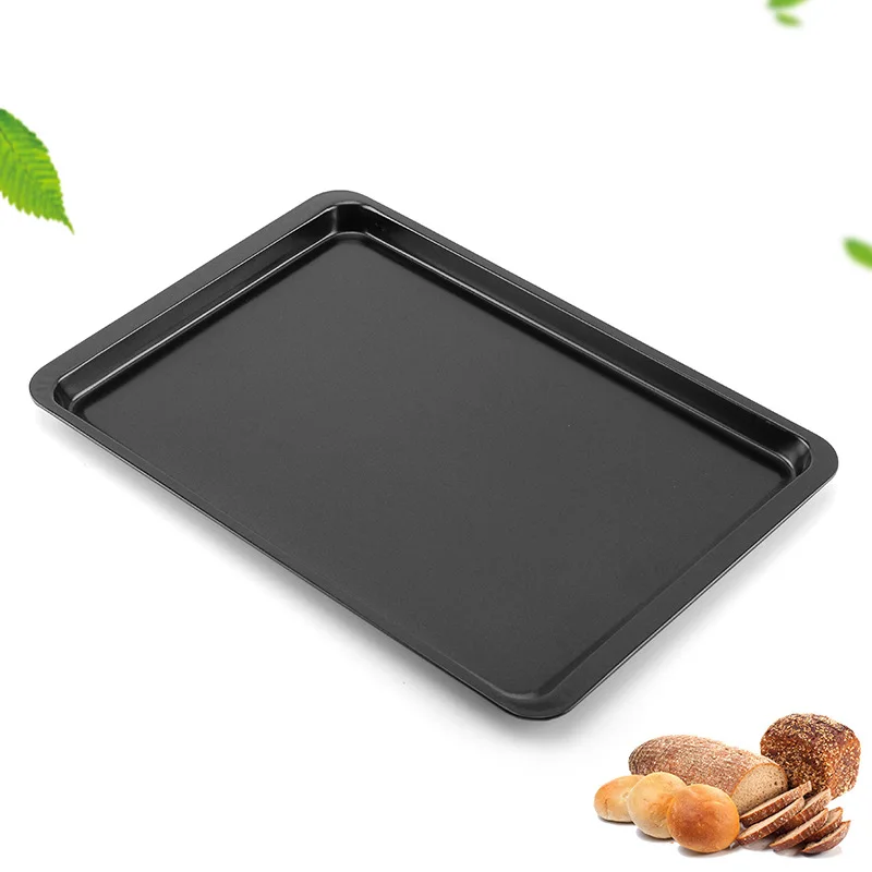 Plateau rectangulaire antiadhésif de 14 pouces, plaque de cuisson peu profonde pour biscuit, pain, gâteau, outils de cuisson