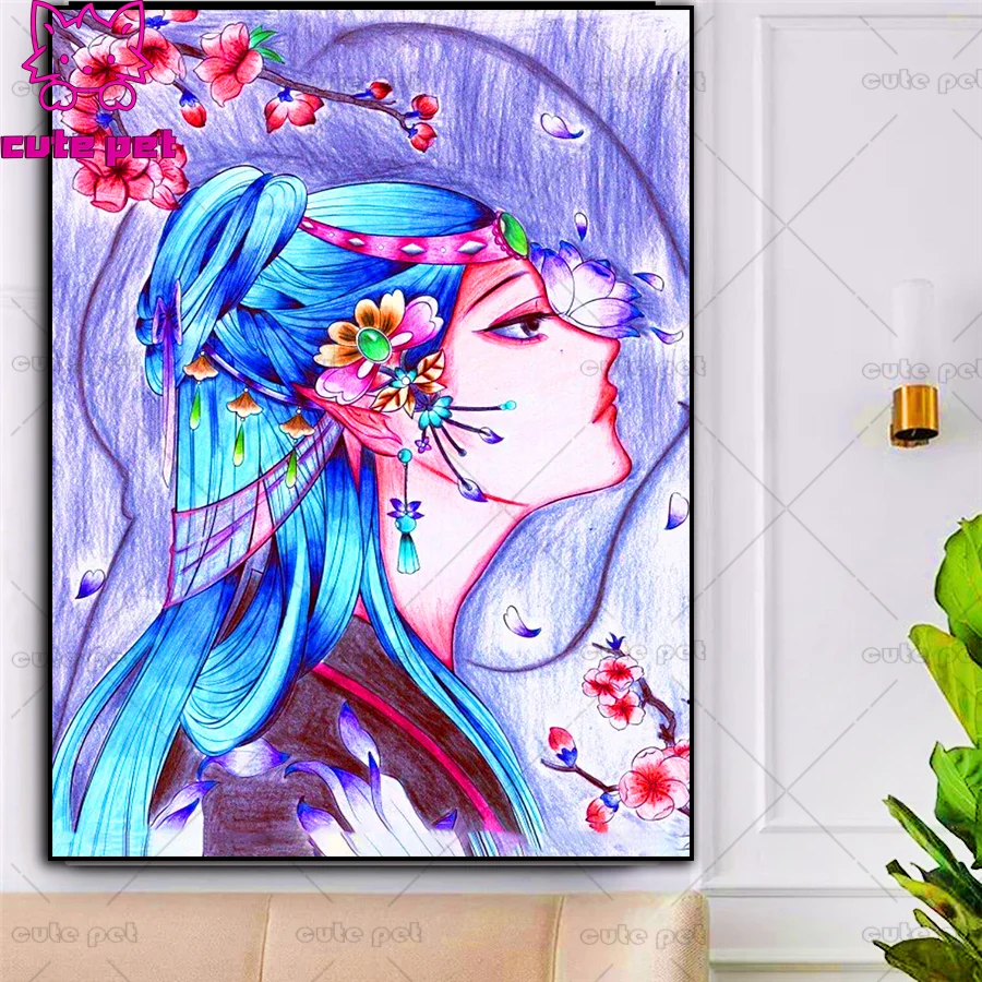 5D Diamond Painting Hand drawn classical woman Full squaer Drill DIY Diamond Embroidery CrossStitch Mosaic kids Home Decor Gifts