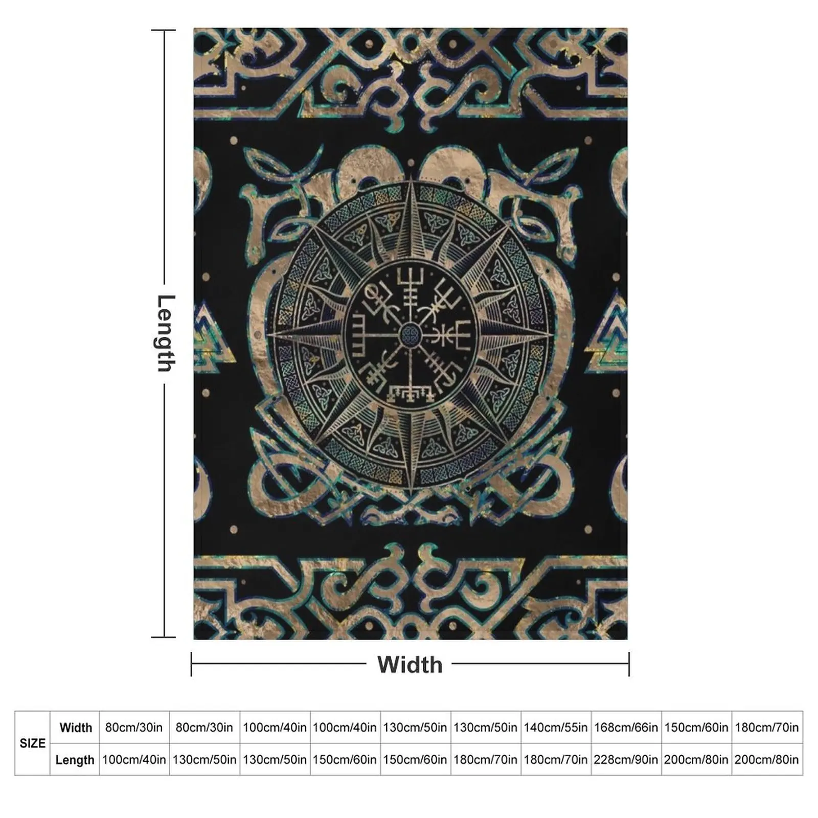Vegvisir - Viking Compass Ornament Throw Blanket couch cozy soft plush fuzzy picnic outdoor blanket