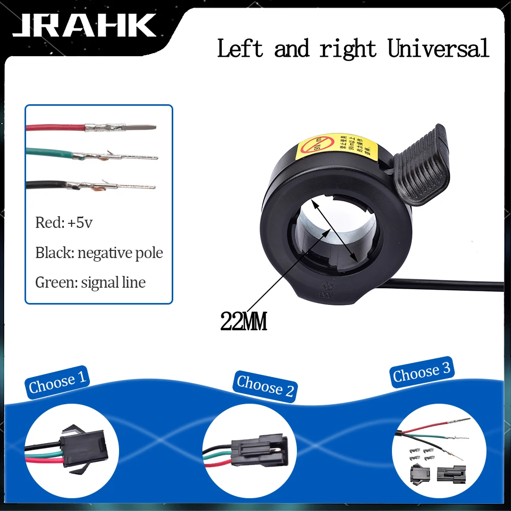 JRAHK Electric Scooter Control  Thumb Throttle Handlebar 108x 130x Speed Left Right Handle For E-bike AcceleratorThrottle Grip