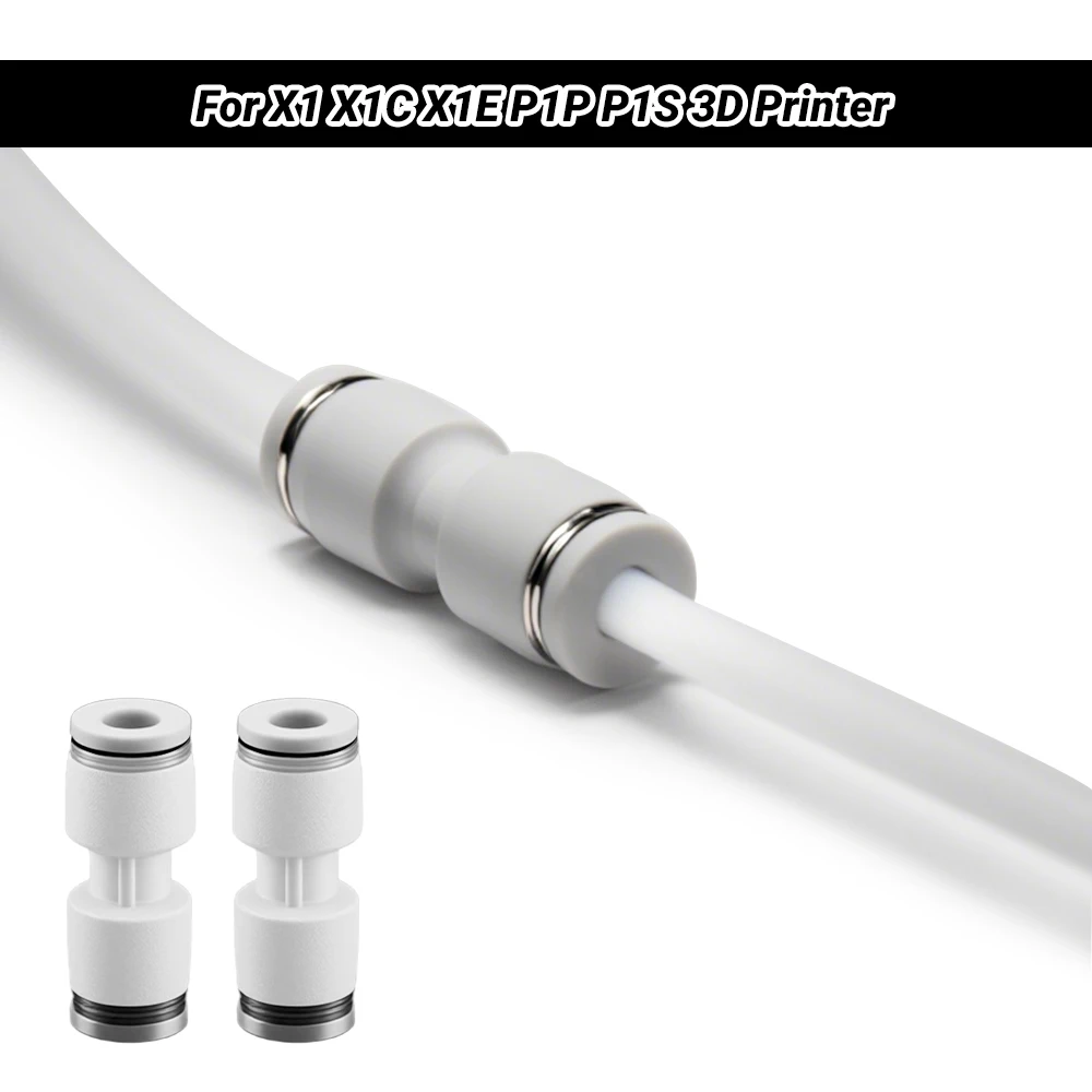 For Lab X1 X1C X1E P1P P1S 3D Printer PTFE Tube Pneumatic Connector 1.75mm Filament Extruder For Bamboo 3D Printer Part