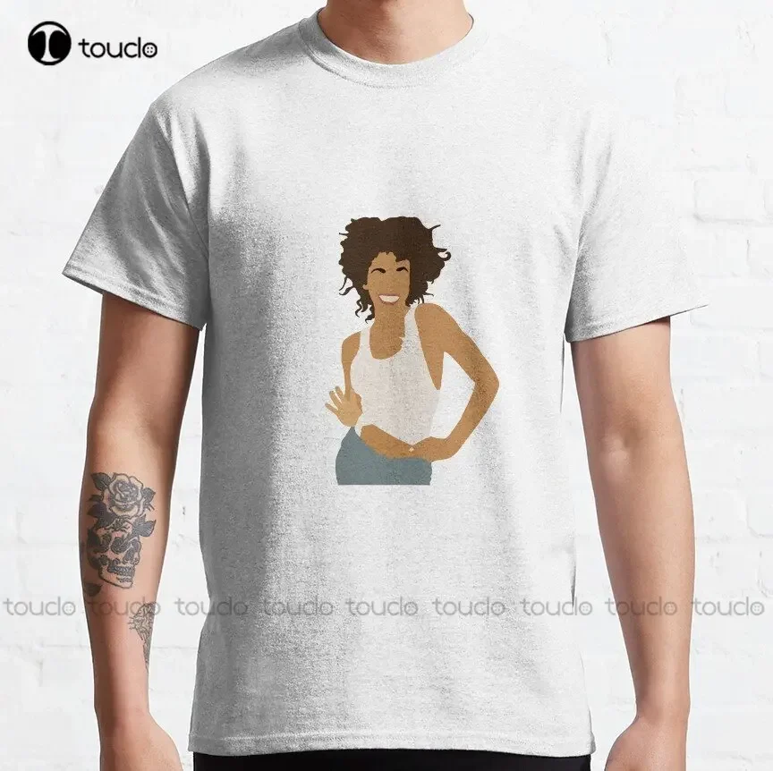 Whitney Houston - I Wanna Dance With Somebody Classic T-Shirt Custom Aldult Teen Unisex Digital Printing Tee Shirts Custom Gift