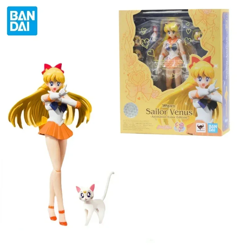 

В наличии Bandai оригинальная фигурка SHF Сейлор Мун Minako Aino Venus аниме фигурки модель игрушки Коллекционный орнамент куклы подарки