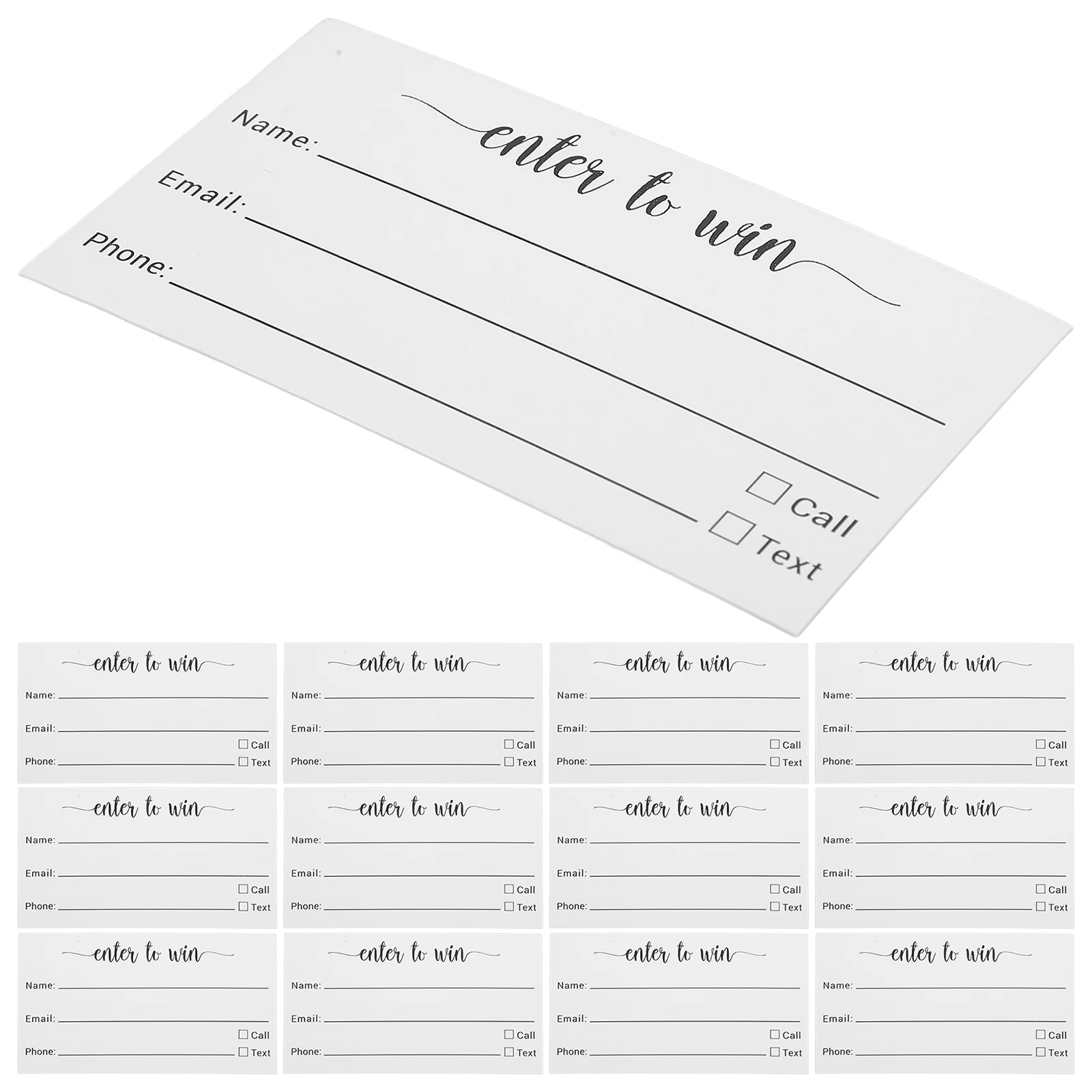 

100 Pcs Raffle Ticket Registration Form Cards Blank Ballot Party Supply Small Event Voting Sheets Enter Win Tickets