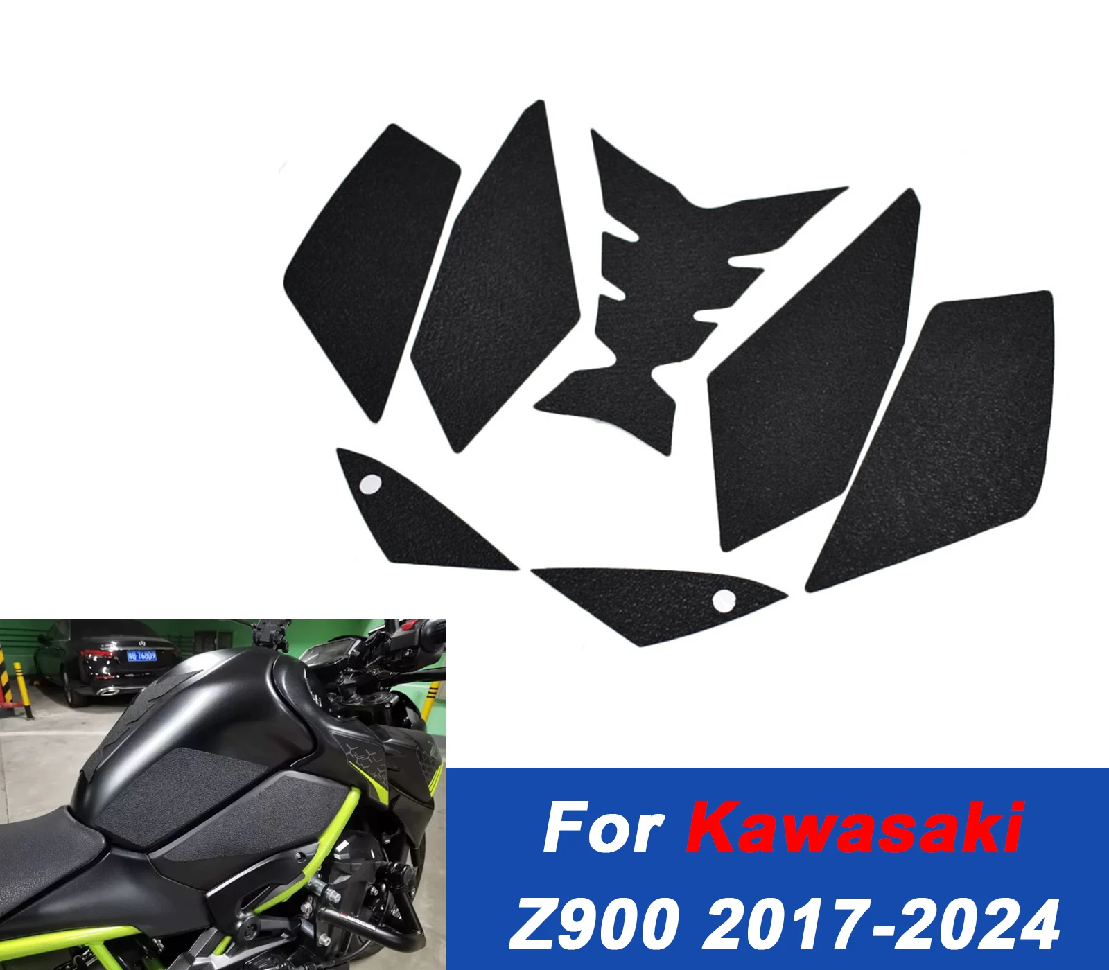 

For Kawasaki Z900 Tank Pad 2017-2024 Anti-Slip Fuel Protector Knee Grip Oil Cover Sticker Motorcycle Accessories