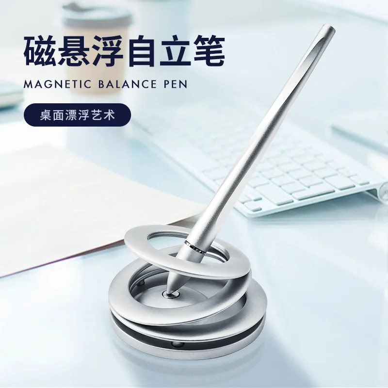 2024 Magnetic Levitating Pen Floating Pen Swing Freely Not Fall Fidget Personalized Pen Business Office Gift Gel Pen For Father