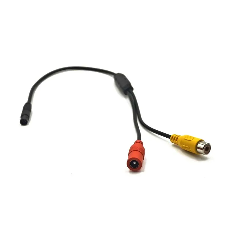 4-Pin Male Head Backup Reverse Camera Signal Harness 4-Pin Adapter To CVBS RCA Female Connector Wire Harness