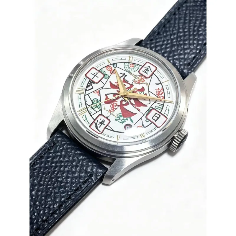 Merchandise Dial Year of The Snake Fa Cai Vintage All Steel Casual Manual Mechanical Watch Calendar