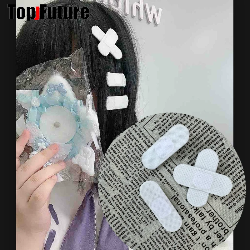 Y2K Girl Harajuku Gothic Lolita Subculture Medical Series bandage combination medical band aid  Hair Clips hairgrips Hairpin pin