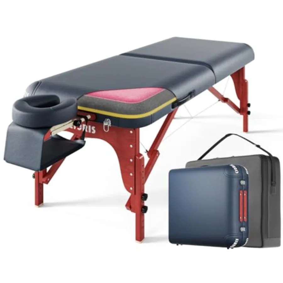 

CLORIS 84" Luxury Massage Table Portable 2 Folding Lightweight Facial Salon Spa Tattoo Bed Height Adjustable with Carrying Bag