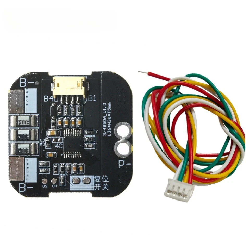 3S/4S/6S Ternary Lithium Battery 50A Protection Board for Model Aircraft, Vacuum Cleaner, Car Wash Machine, Electric Drill