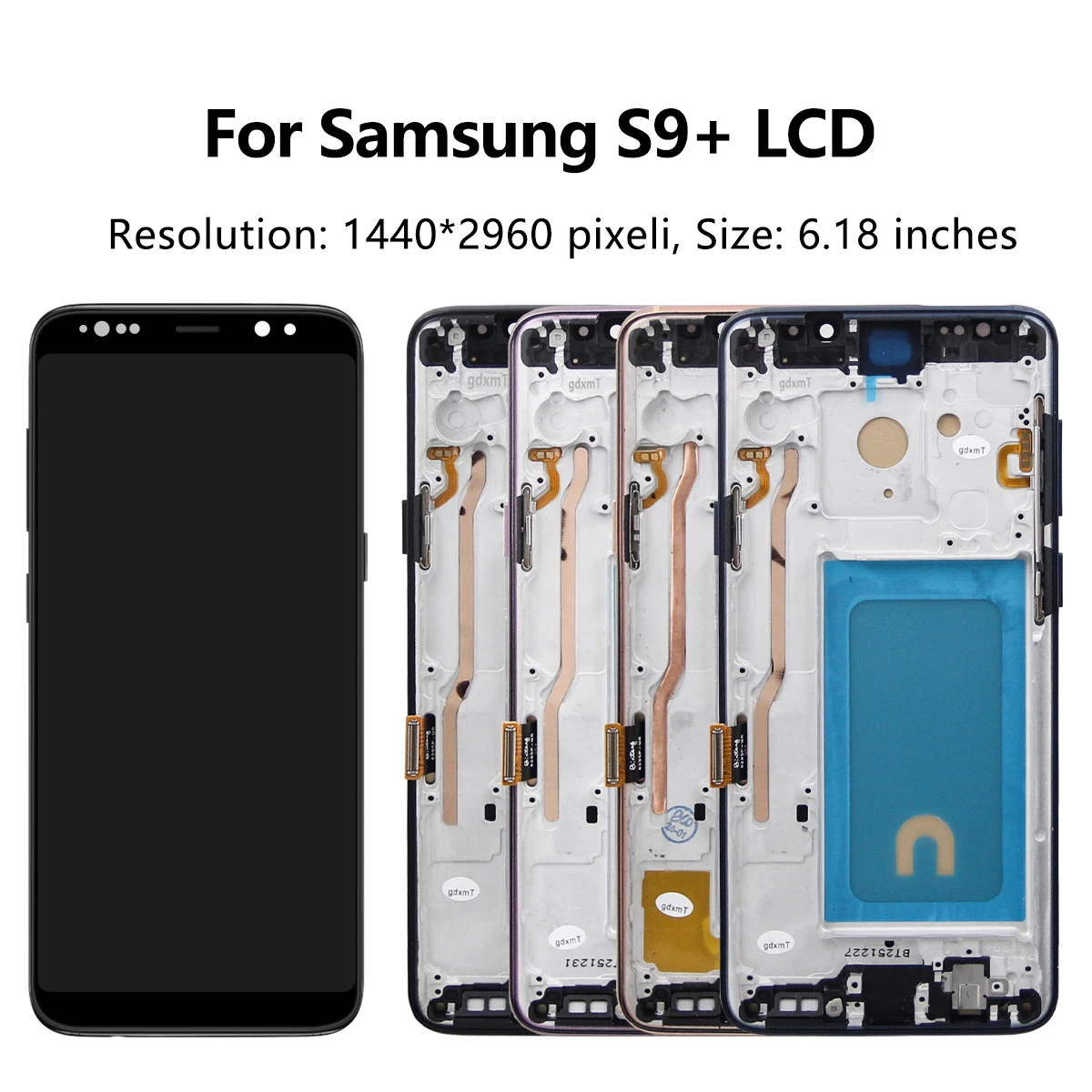 TFT-LCD-Display mit Rahmen, Ersatz für Samsung S9 Plus, G965, G965F, 100 % getestet