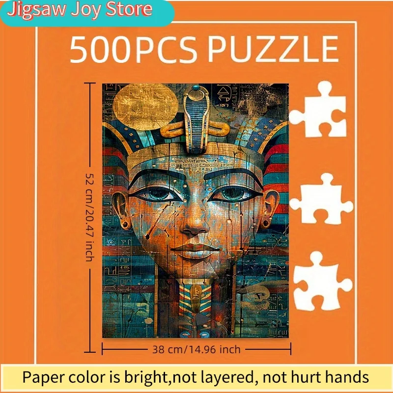 

Пазл, бумажный пазл для самостоятельной сборки, пазл с изображением египетских фараонов, из плотного белого картона, подходит для быстрого сбора, пазл для релаксации