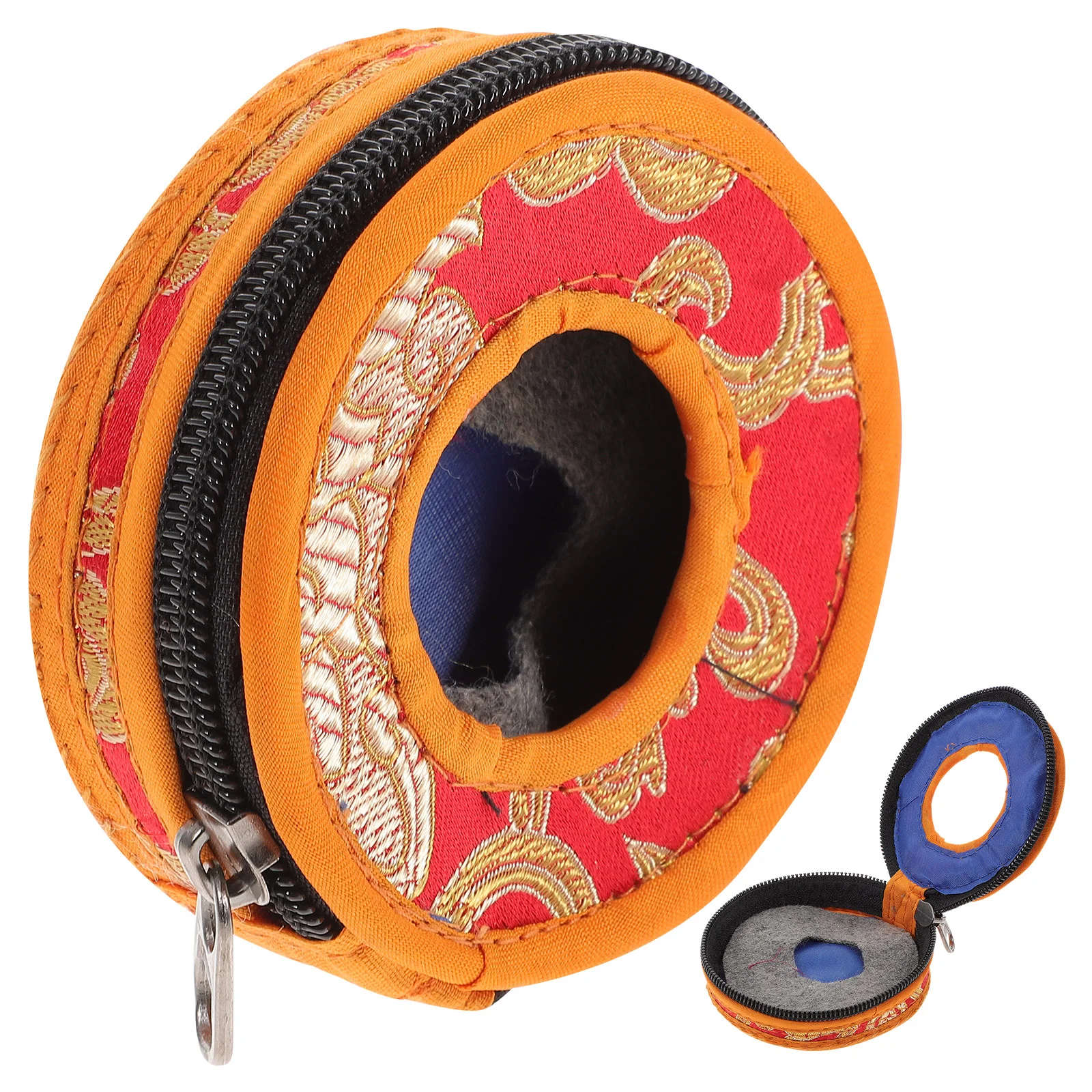 Tingsha Bell Carrying Case Finger Cymbals Zills Bag Ring Set Nepal Storage Pouch Touch The