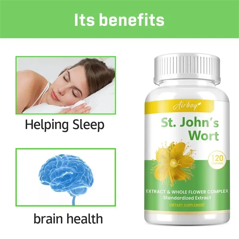 St. John's Wort Capsules - Relieve Anxiety and Fatigue, Improve Sleep Quality, Promote Skin Health, and Enhance Immunity - Image 6