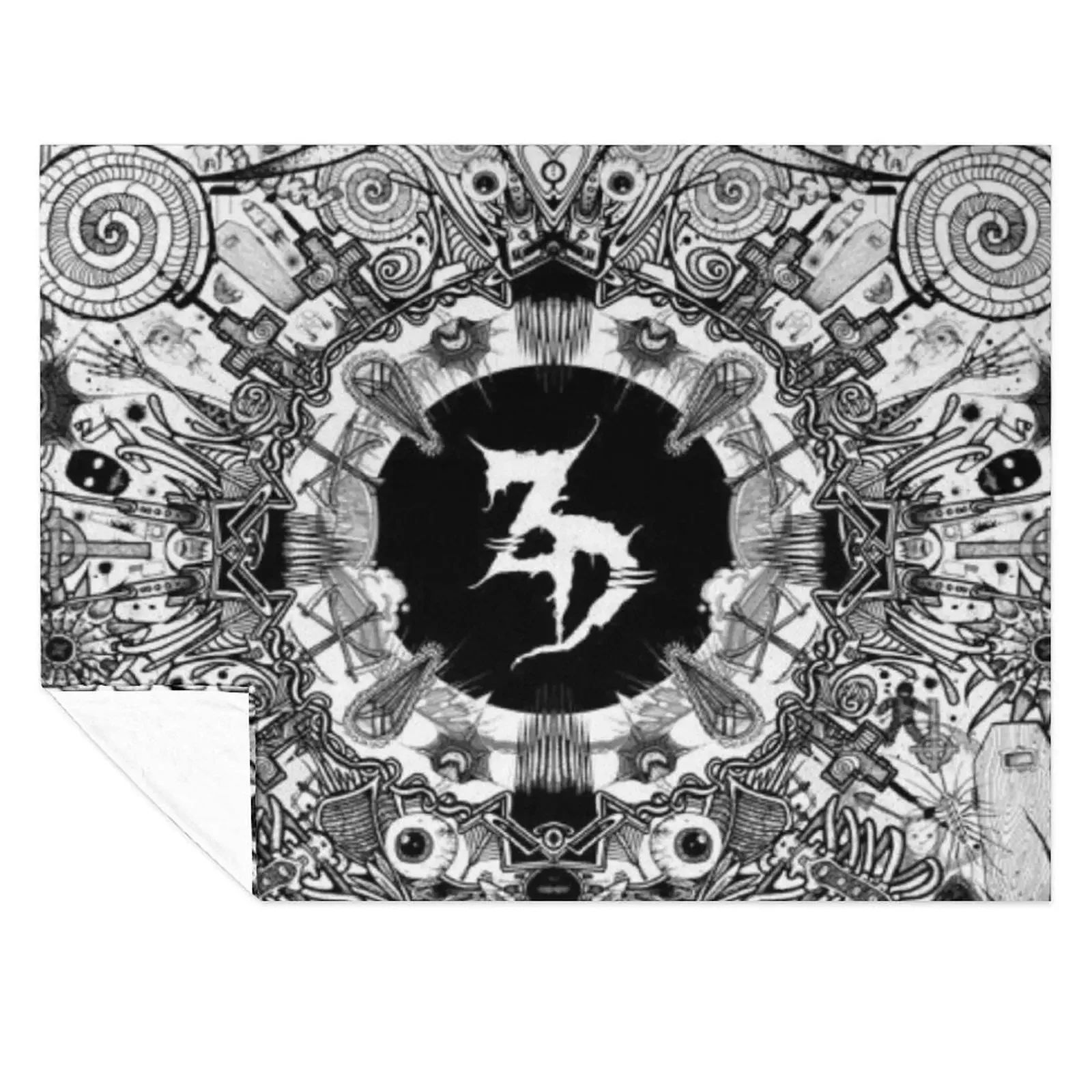 

Zeds dead trippy art mandala Throw Blanket Beach Luxury Cute Plaid halloween Blankets