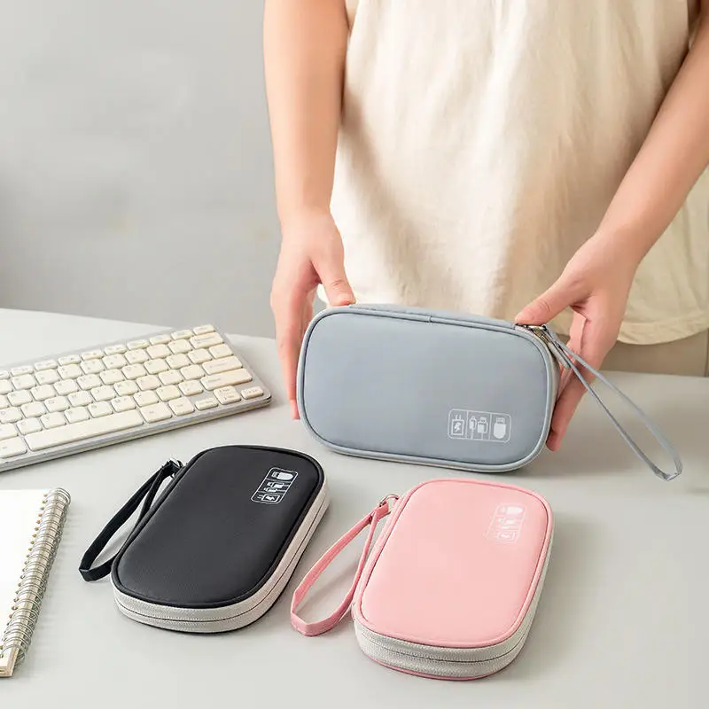 

Портативная дорожная сумка-органайзер для электроники, водонепроницаемый чехол с несколькими карманами для USB-кабелей, адаптеры для зарядного устройства для наушников