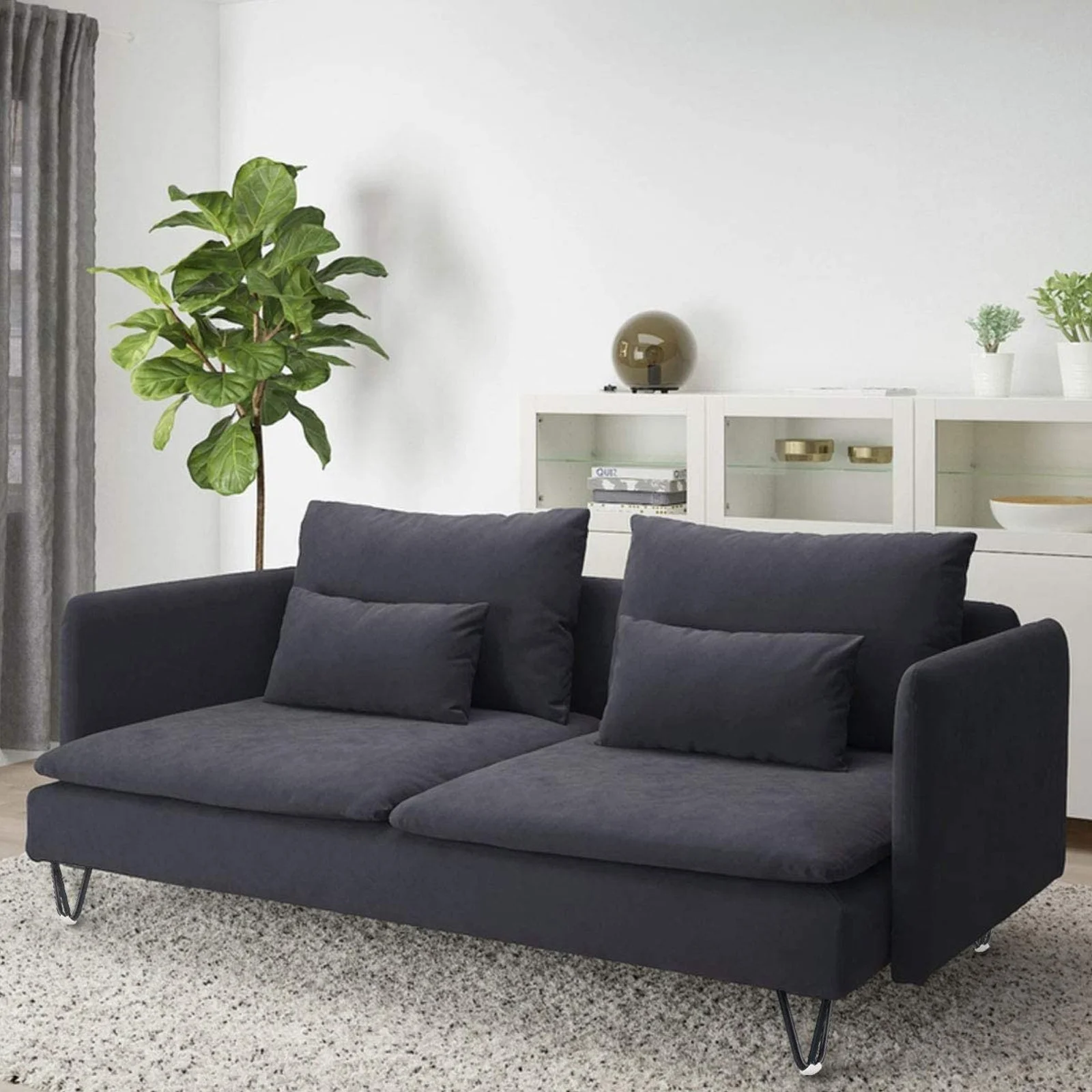 

4pcs Furniture Legs Cast Iron U-Shaped Metal Support For Cabinet Wardrobe Coffee Table Hairpin Legs Stand Black