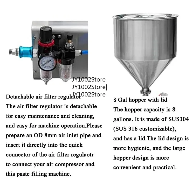 

Semi-Automatic Single Head Paste Filling Machine for Gel Shampoo High Viscosity Honey Piston Filler Personal Care Products