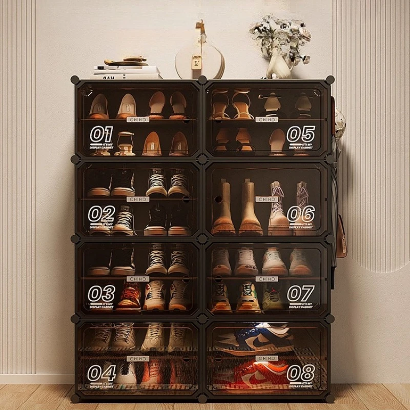 Mini Shelves Shoe Cabinet House Display Showcase Hallway Crack Garden Shoe Cabinet Metal Shelving Armario Zapatero Furniture