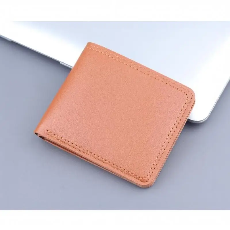 Minimalistische Herren-Geldbörse aus PU-Leder, Schwarz-Kaffee, große Kapazität, mehrere Fächer, zweifach faltbar, Ausweiskartenhalter, für Männer und Frauen – Detail 20