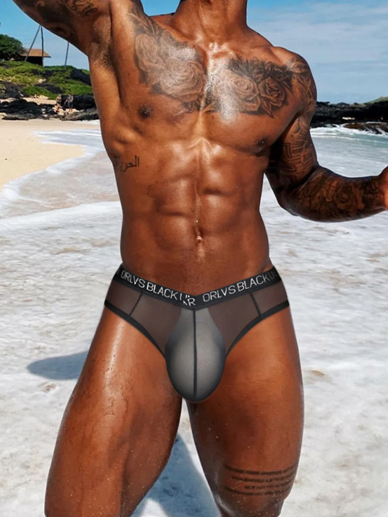 3Pcs Mixed Colors Sexy Transparent Men's Soft Underwear Ultrathin Briefs For Men Sports Breathable U convex Underpants Fashion