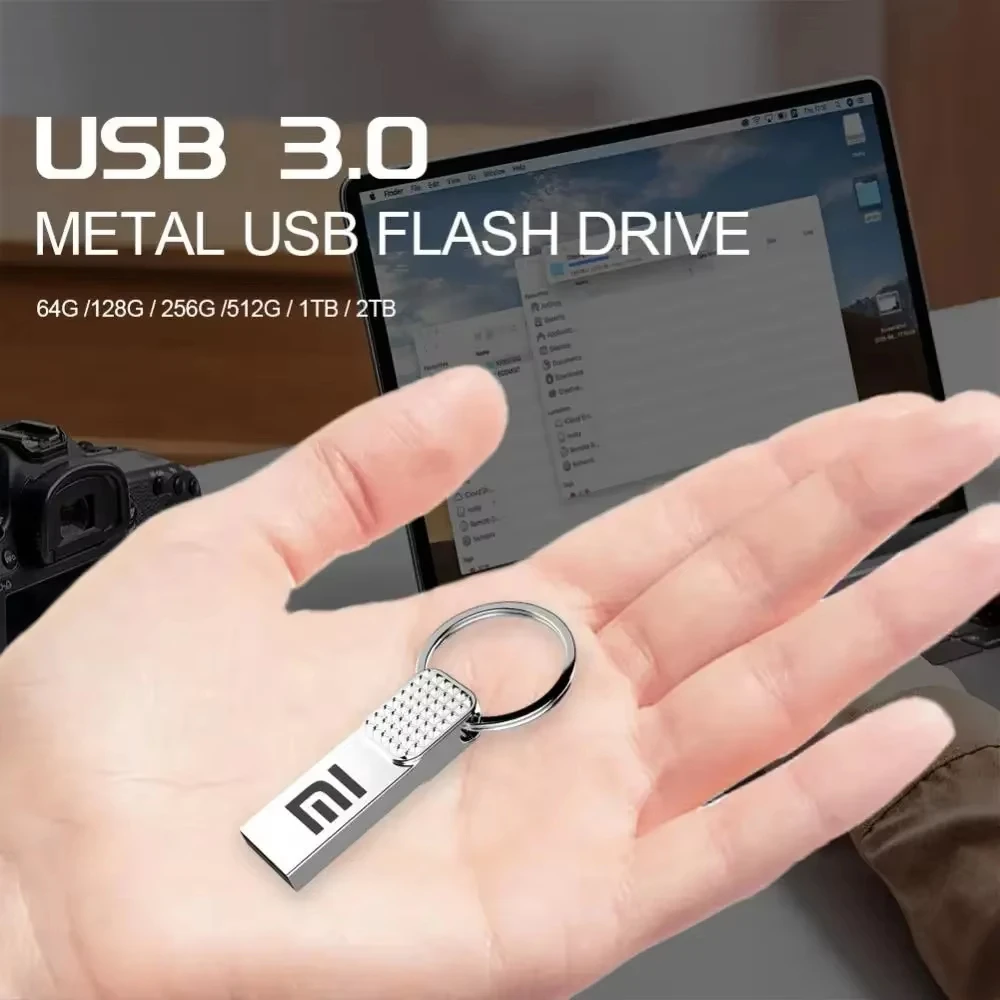 محرك فلاش Xiaomi 2 تيرا بايت USB 3.0 محرك قلم عالي السرعة 1 تيرا بايت معدني مقاوم للماء من النوع C ذاكرة USB لأجهزة تخزين الكمبيوتر قرص U