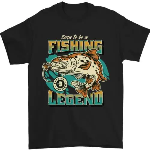 Fishing Legend Funny Fisherman Mens T-Shirt 100% Cotton