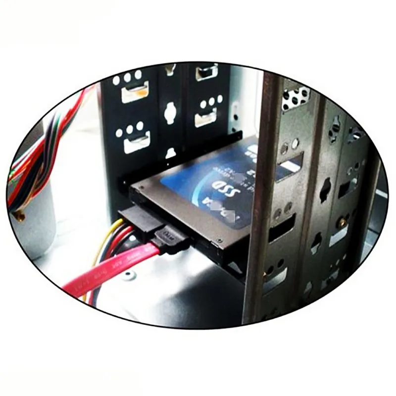 2PCS 2.5-inch Ssd Hdd to 3.5-inch Metal Mounting Adapter Bracket Base Screw Hard Drive Bracket Metal