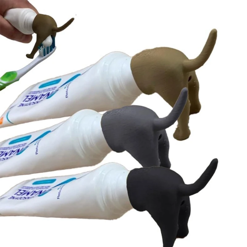 Pooping Dog Butt Toothpaste Squeezer Portable Tooth Cleanser Clips Tube Press Tools Bathroom Paste Dispenser Facial Accessories